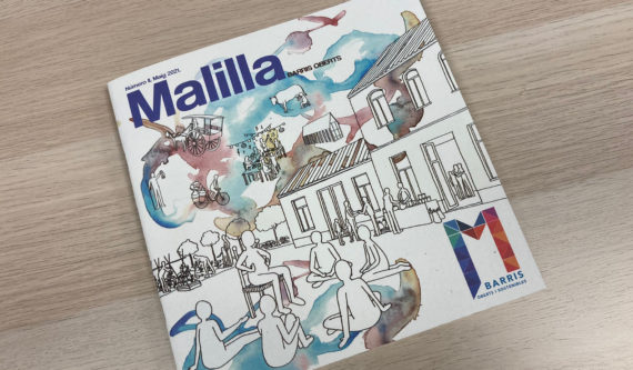 Portada del número 2 de la revista Barris Oberts Malilla